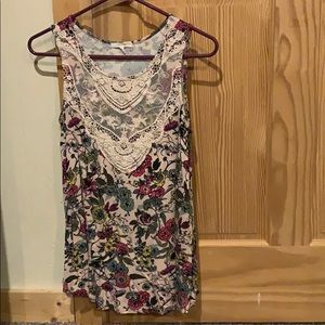 Lacey Floral Tank Top